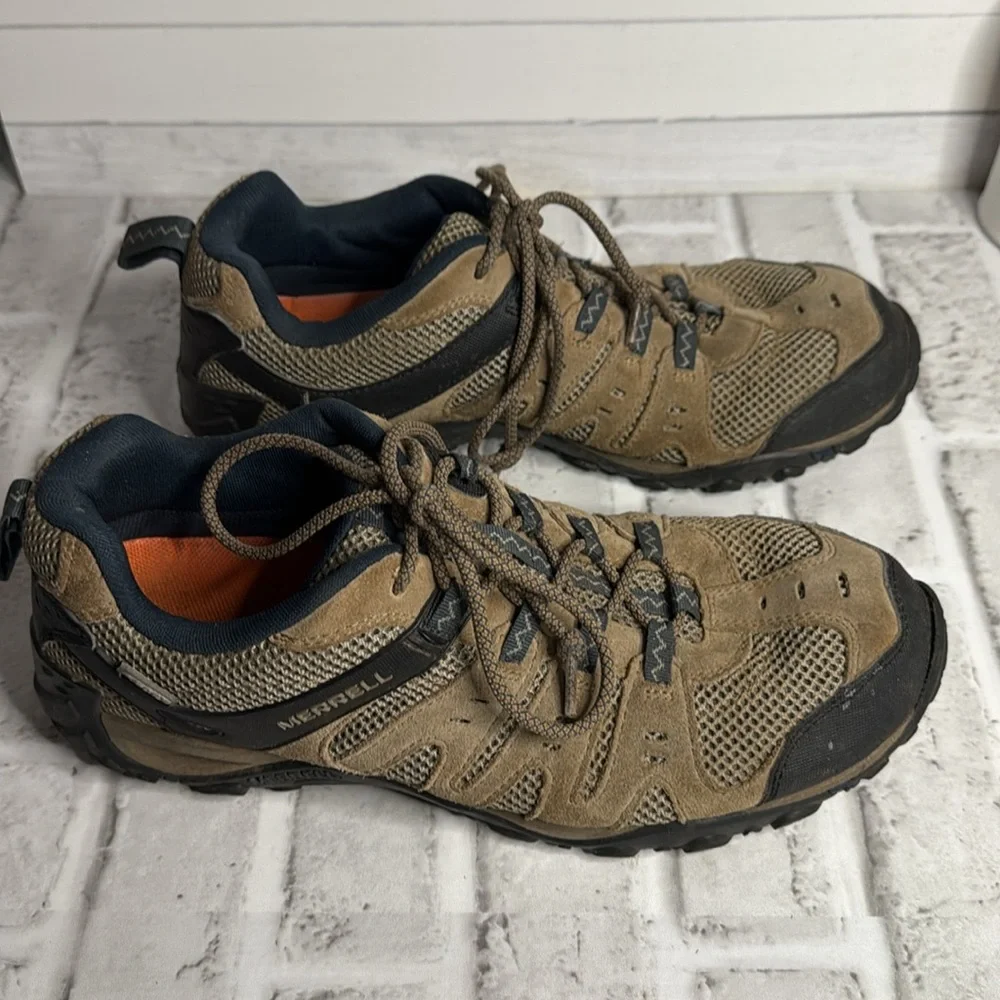 Merrell Brown and Black Men's Athletic Hiking Shoes